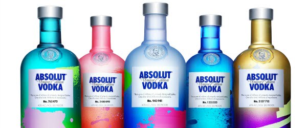 Absolut Vodka criou 4 milhões de garrafas únicas