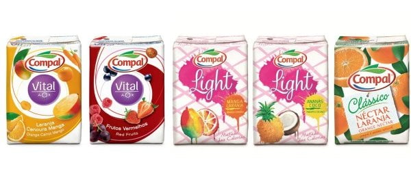 Compal lança cinco sabores em novo formato de 200 ml