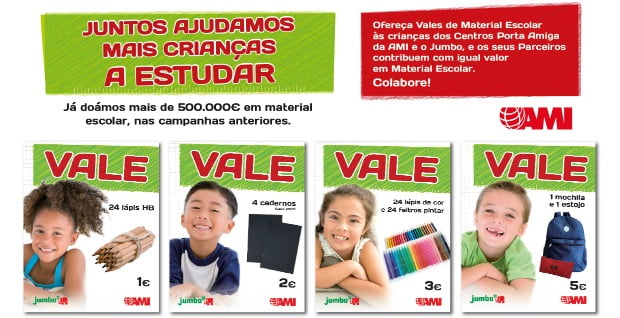 Campanha "Solidariedade Escolar a Dobrar" do Jumbo volta a realizar-se