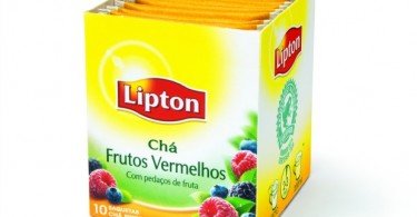 Chá Lipton Frutos Vermelhos agora com embalagem de 10 saquetas