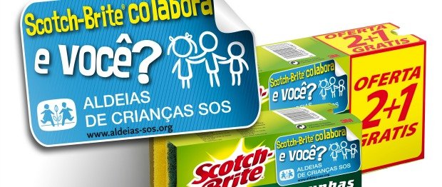Scotch-Brite e Aldeias SOS lançam campanha para ajudar crianças desfavorecidas