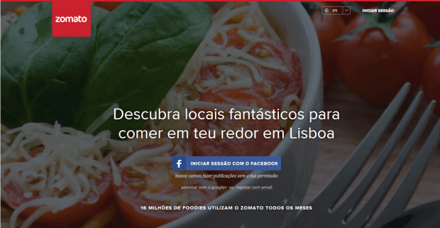 Zomato chega a Portugal