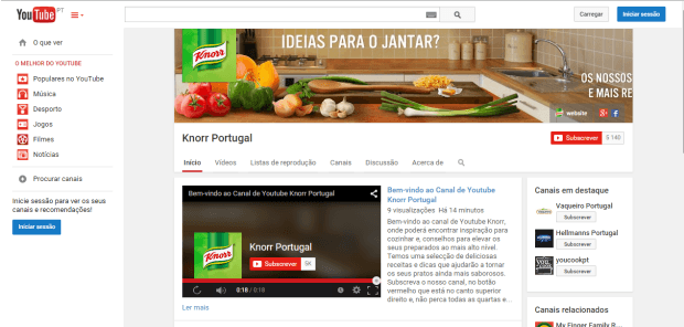 Knorr lança canal no YouTube com vídeos que ensinam a cozinhar