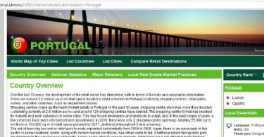 CB Richard Ellis com informação online sobre melhores destinos de retalho