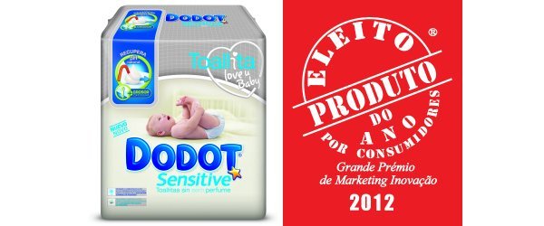 Toalhitas Dodot Sensitive vencem Produto do Ano 2012