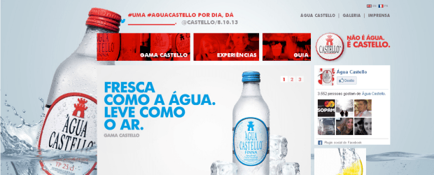 Água Castello lança novo site
