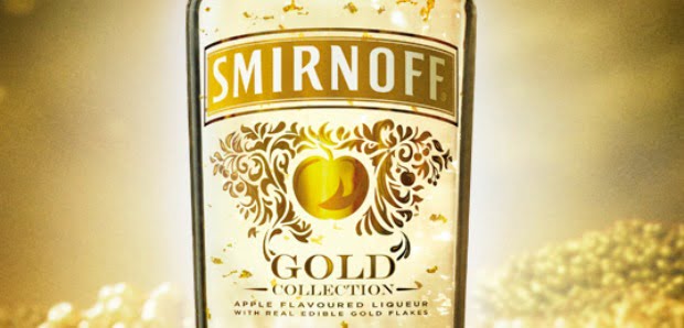 Diageo lança Smirnoff Gold Apple com pepitas de ouro de 23 quilates