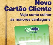 Agriloja lan&ccedil;a cart&atilde;o de cliente