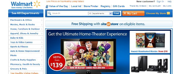 Walmart aumenta vendas online em 3