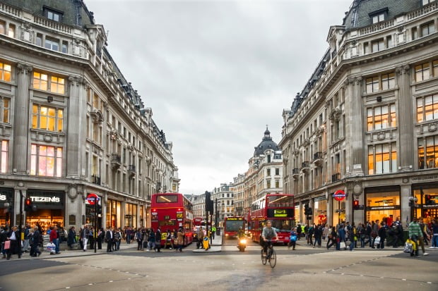 Oxford Street Londres Distribuição Hoje