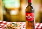 Estrella Damm pizza