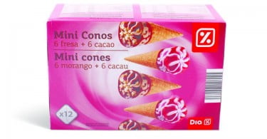Mini Cones de Morango Minipreço