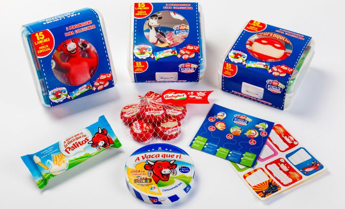 lancheira A Vaca que ri e Mini Babybel