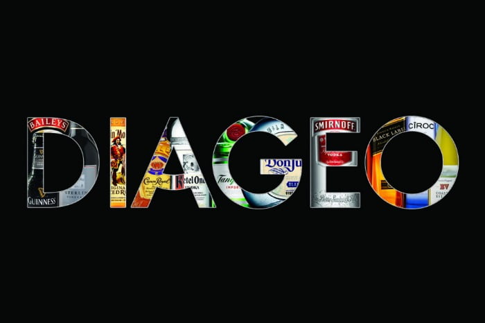 Diageo logo fundo preto