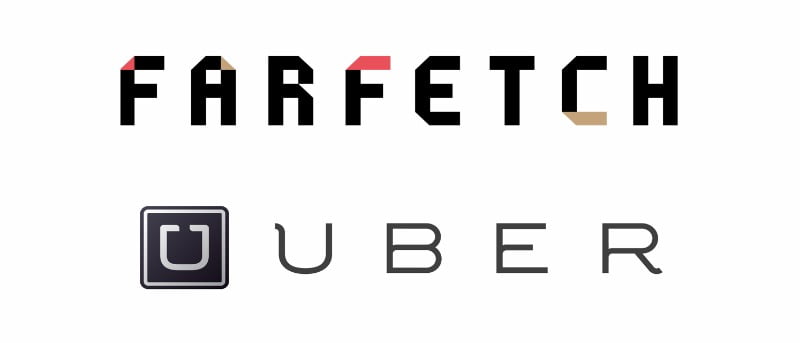 Farfetch e Uber logos