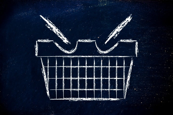 cesto de compras ilustração