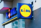Lidl sinal à porta da loja