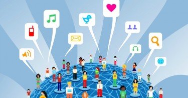 gestão de redes sociais ilustração