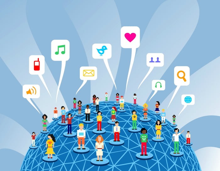 gestão de redes sociais ilustração