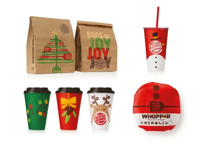 embalagens de Natal Burger King