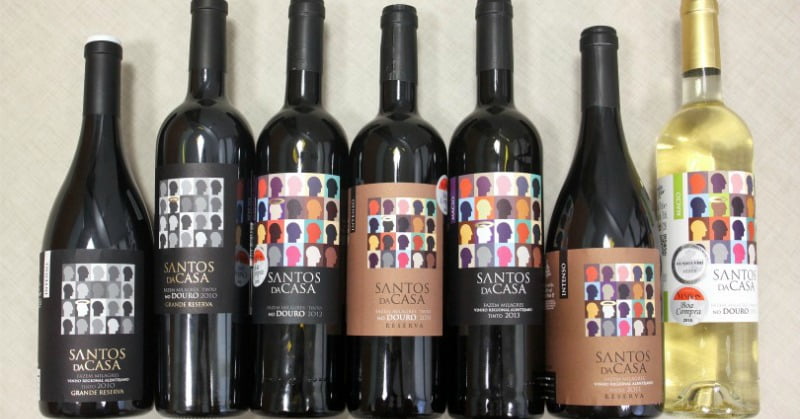 gama de vinhos Santos da Casa
