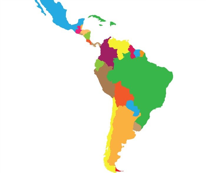 América Latina mapa ilustração