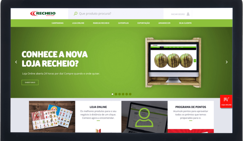 Recheio loja online Distribuição Hoje