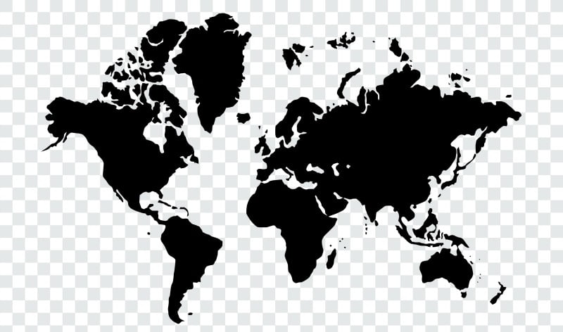 mapa mundo Distribuição Hoje