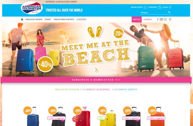 American Tourister loja online Distribuição Hoje