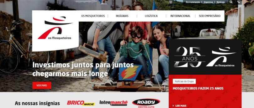 Site Grupo Os Mosqueteiros Distribuição Hoje