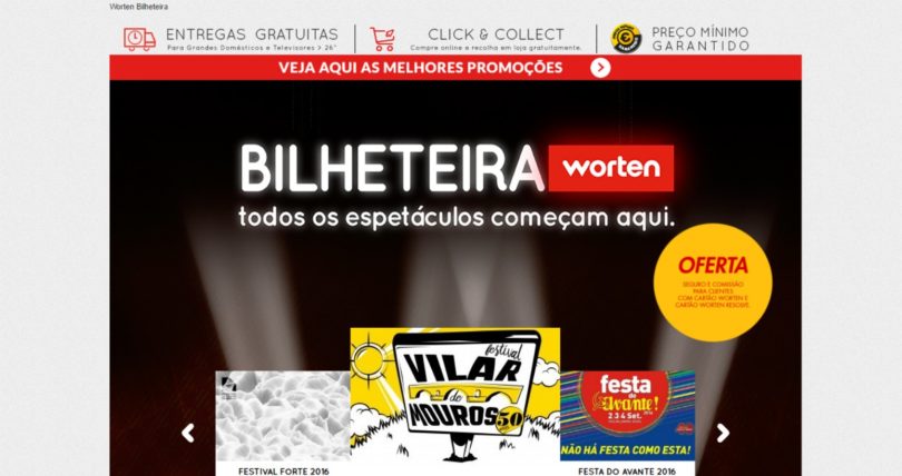 serviço de bilheteira online Worten