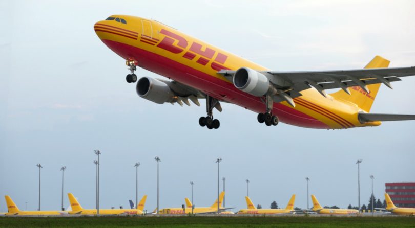 DHL Express avião Distribuição Hoje