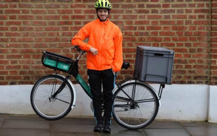 serviço de entregaa com bicicleta Sainsbury's