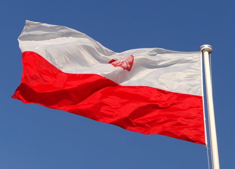 bandeira da Polónia Distribuição Hoje