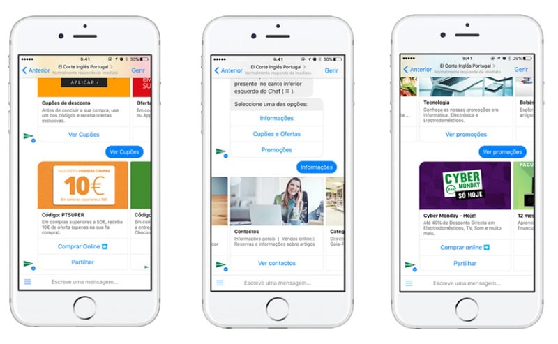 chatbots El Corte Inglés Distribuição HOJE
