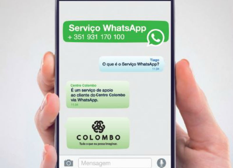 WhatsApp centro comercial Colombo