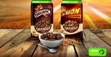 cereais Chocapic e Lion com granola Distribuição Hoje