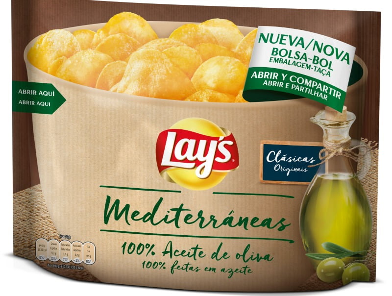 Lay's Mediterrâneas 100% em azeite