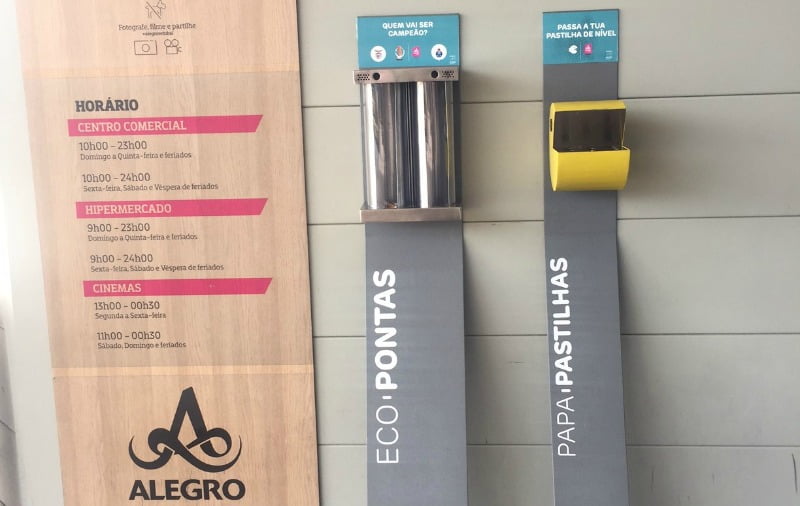 EcoPontas e Papa-Chicletes Centros Comerciais Alegro