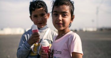 refugiados campo Jordânia Distribuição Hoje
