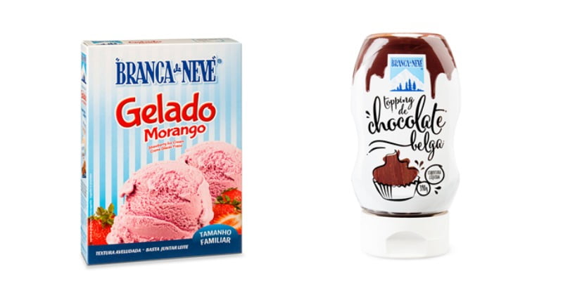 Branca de Neve toppings e preparados para gelados Distribuição Hoje