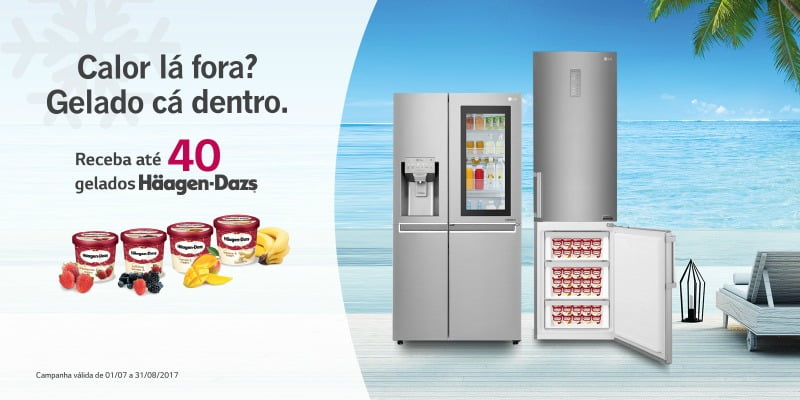 LG e Haagen Dazs campanha Distribuição Hoje