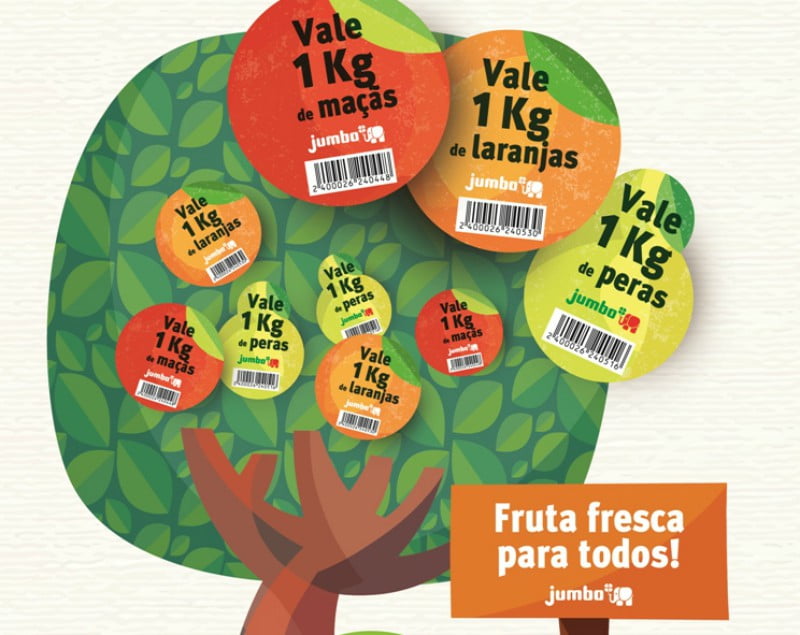 Jumbo quer pôr 200 mil crianças a comer fruta