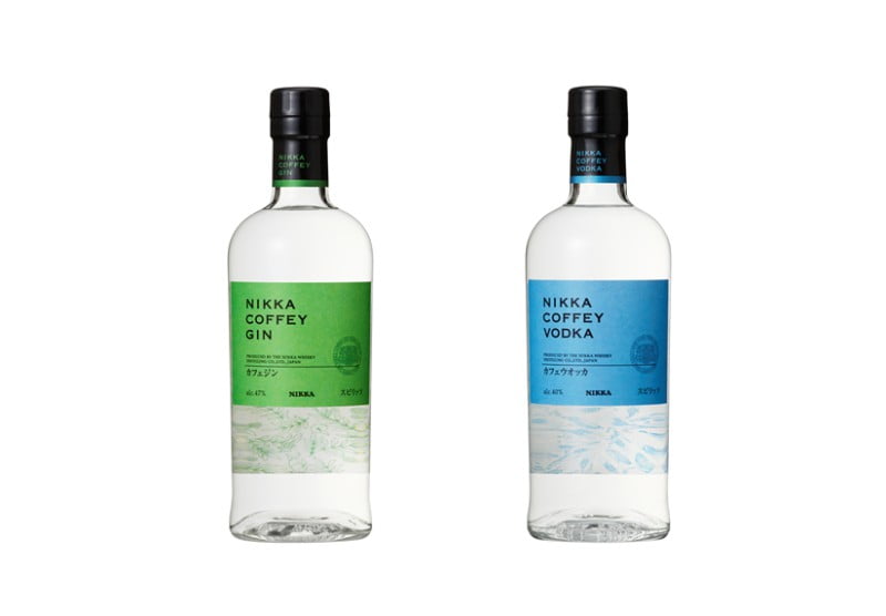 Nikka alarga gama Coffey com vodka e gin