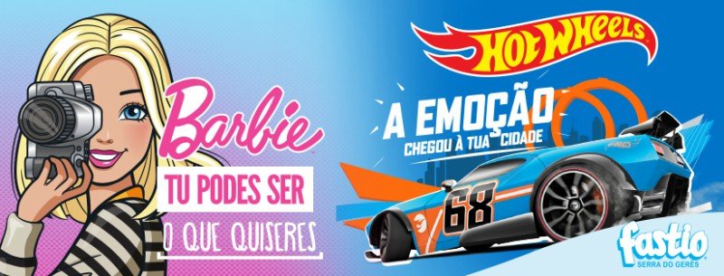 Água do Fastio lança garrafas da Barbie e Hot Wheels