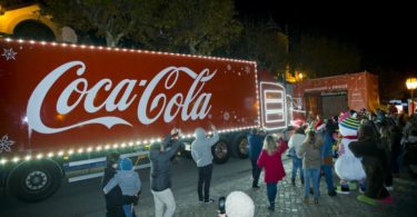 Camião da Coca-Cola em Portugal pela primeira vez