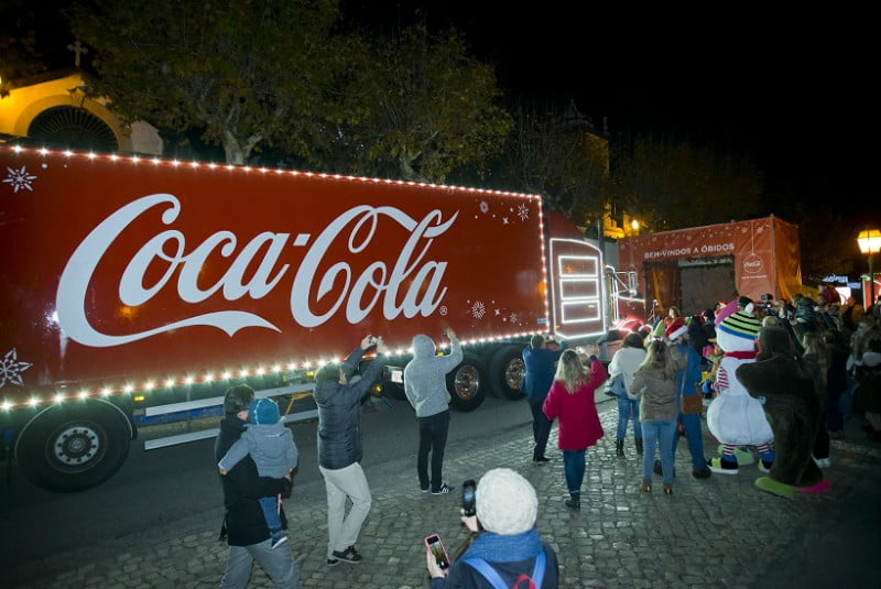 Camião da Coca-Cola em Portugal pela primeira vez