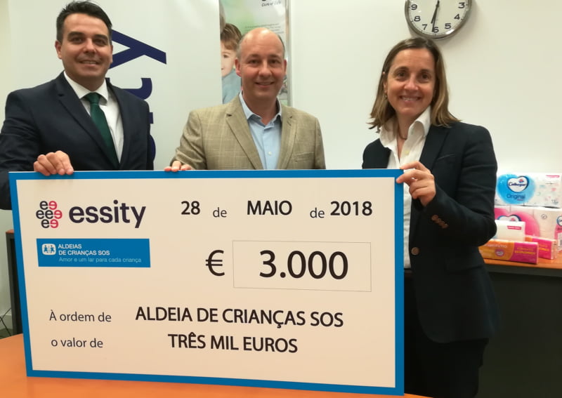 Essity doa 3 mil euros à Aldeias de Crianças SOS
