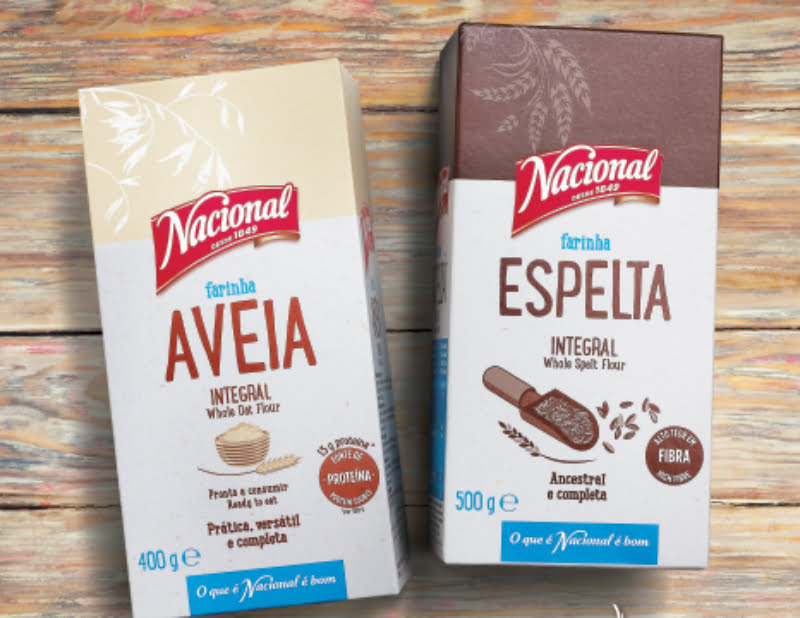 Nacional lança farinhas de Aveia Integral e Espelta Integral