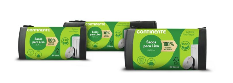 Continente lança sacos para lixo feitos de plástico recolhido em loja